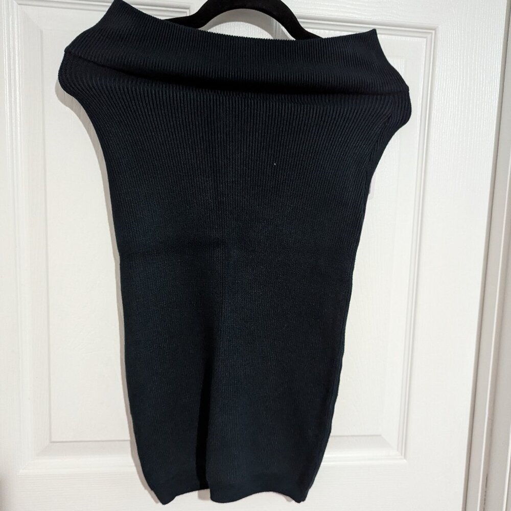 NWT Forever 21 Dark Green Midi Below the Knee Stretchy Bodycon Skirt Sz S